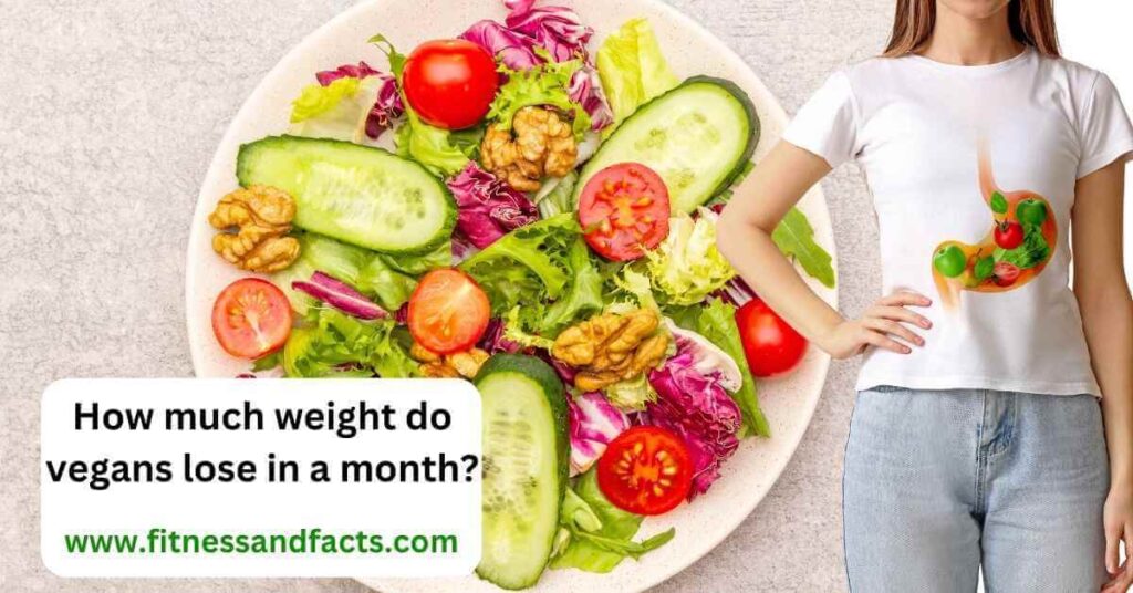 How much weight do vegans lose in a month